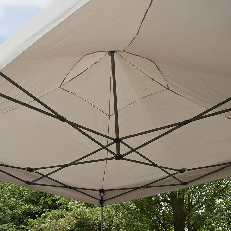 3m X 3m Grey Garden Gazebo Dome Pop up Party Canopy Tent UV Protection Pergola