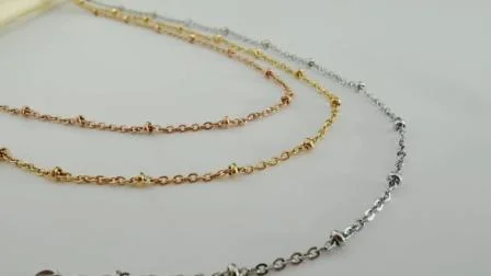 Wholesale Gold Plated Rose Gold Stainless Steel Anklet Bracelet Fashion Jewelry for Lady Necklace Making