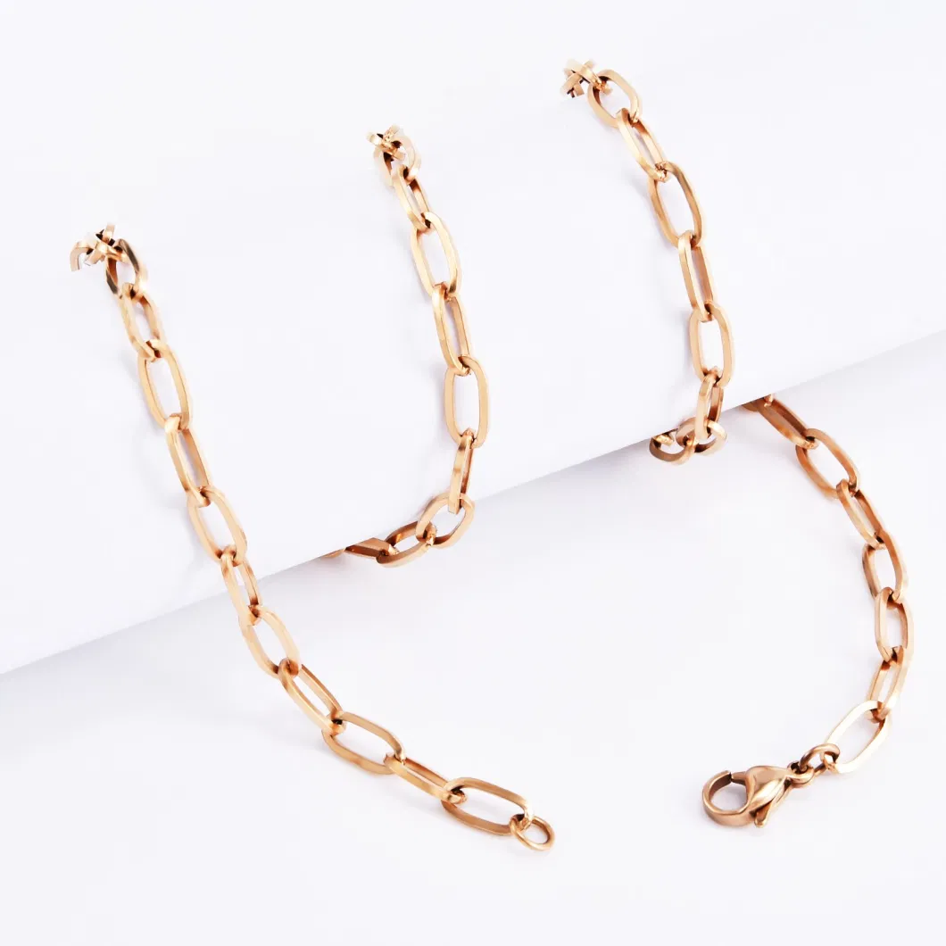 Fashion Hip Hop Jewellery Square Wire Cable Chain for Gold Plated Layering Neckace Bracelet Jewelry Making