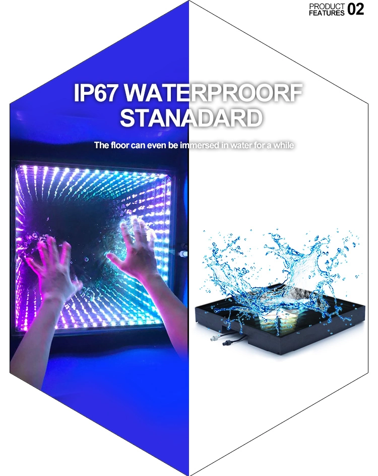 3D Infinity LED Mirror Dance Floor for Party