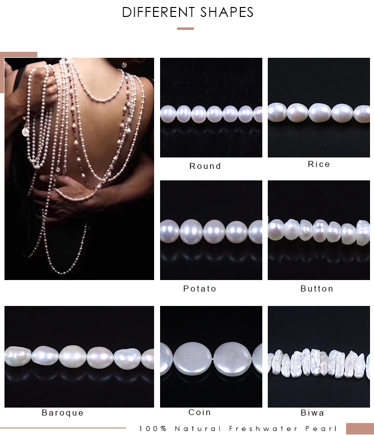 Wholesale 2-3mm White Rice Freshwater Pearl Strands Custom Fashion Jewelry Making
