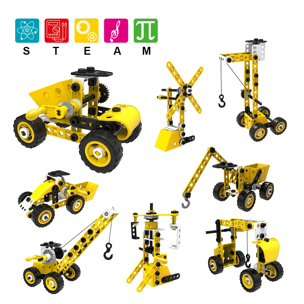 100PCS 8 in 1 Take Apart Car Toy Children Educational Engineering Construction Truck Toy Set Stem Screw Assemble Vehicle Set DIY Building Kit Toys for Kids Boys